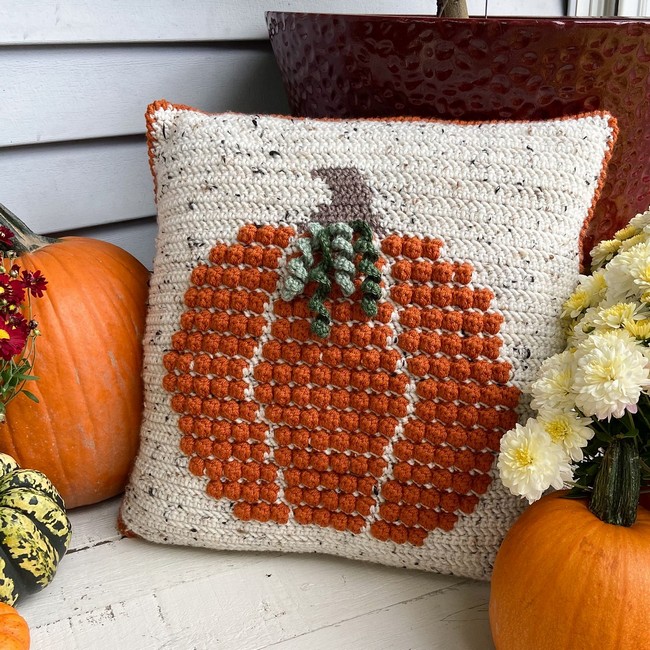 Bobble Pumpkin Pillow