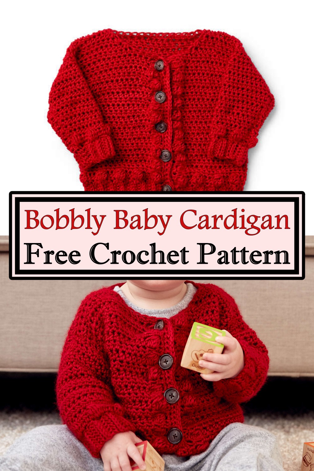 Bobbly Baby Crochet Cardigan