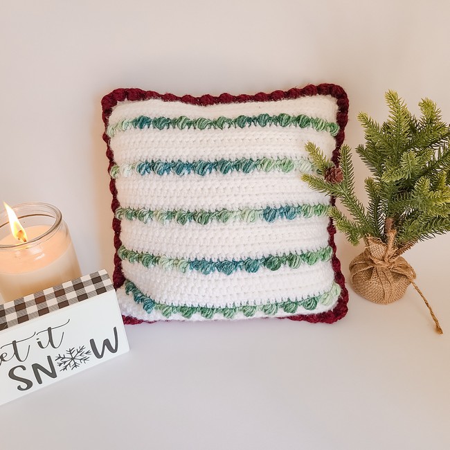 Christmas Bobble Pillow