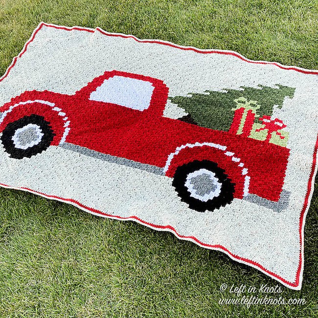 Christmas Tree Truck Blanket