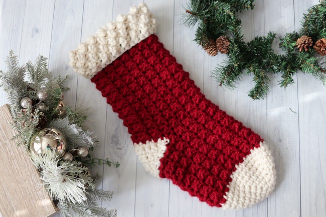 Cranberry Christmas Stocking