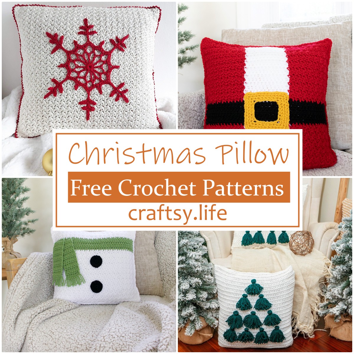 Crochet Christmas Pillow Patterns Free 1