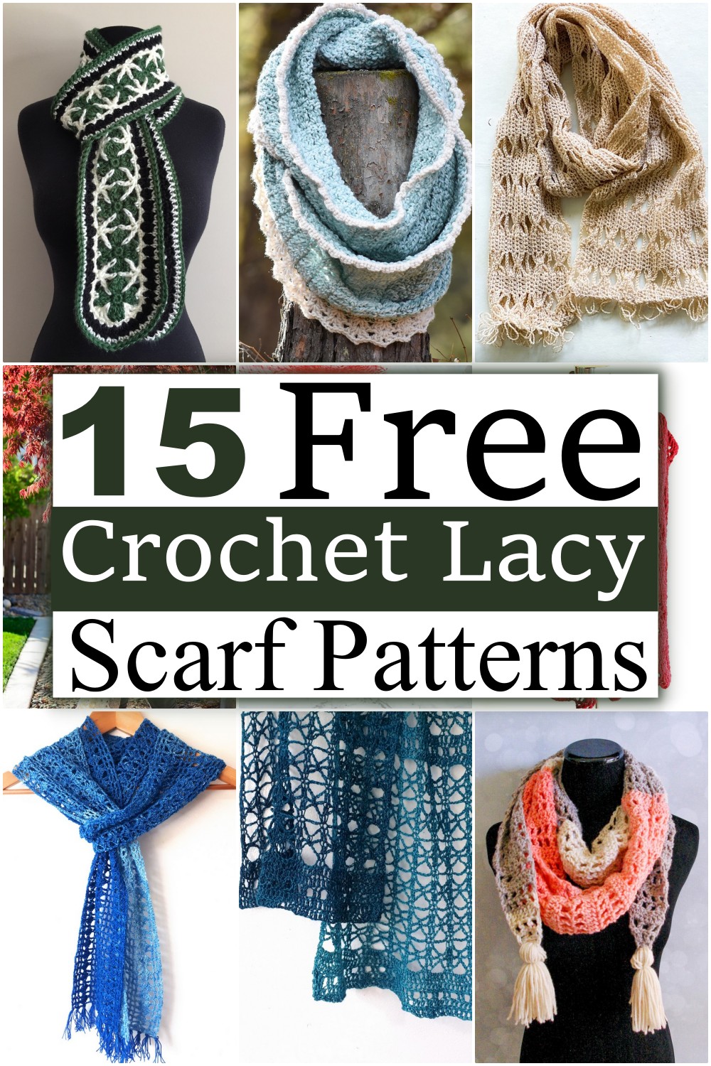 Crochet Lacy Scarf Patterns 