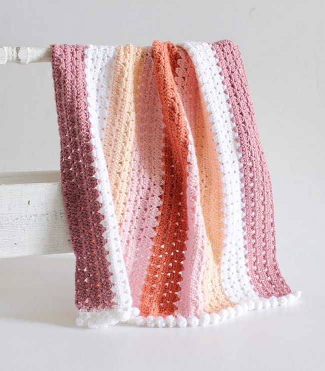 Crochet Modern Boho Granny Blanket