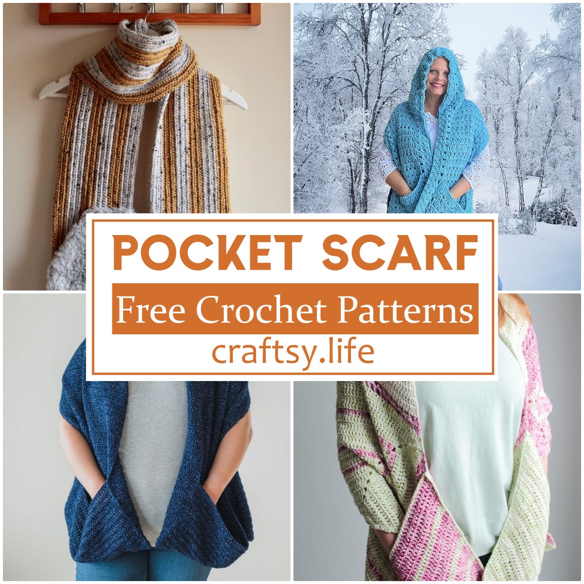 Crochet Pocket Scarf Patterns