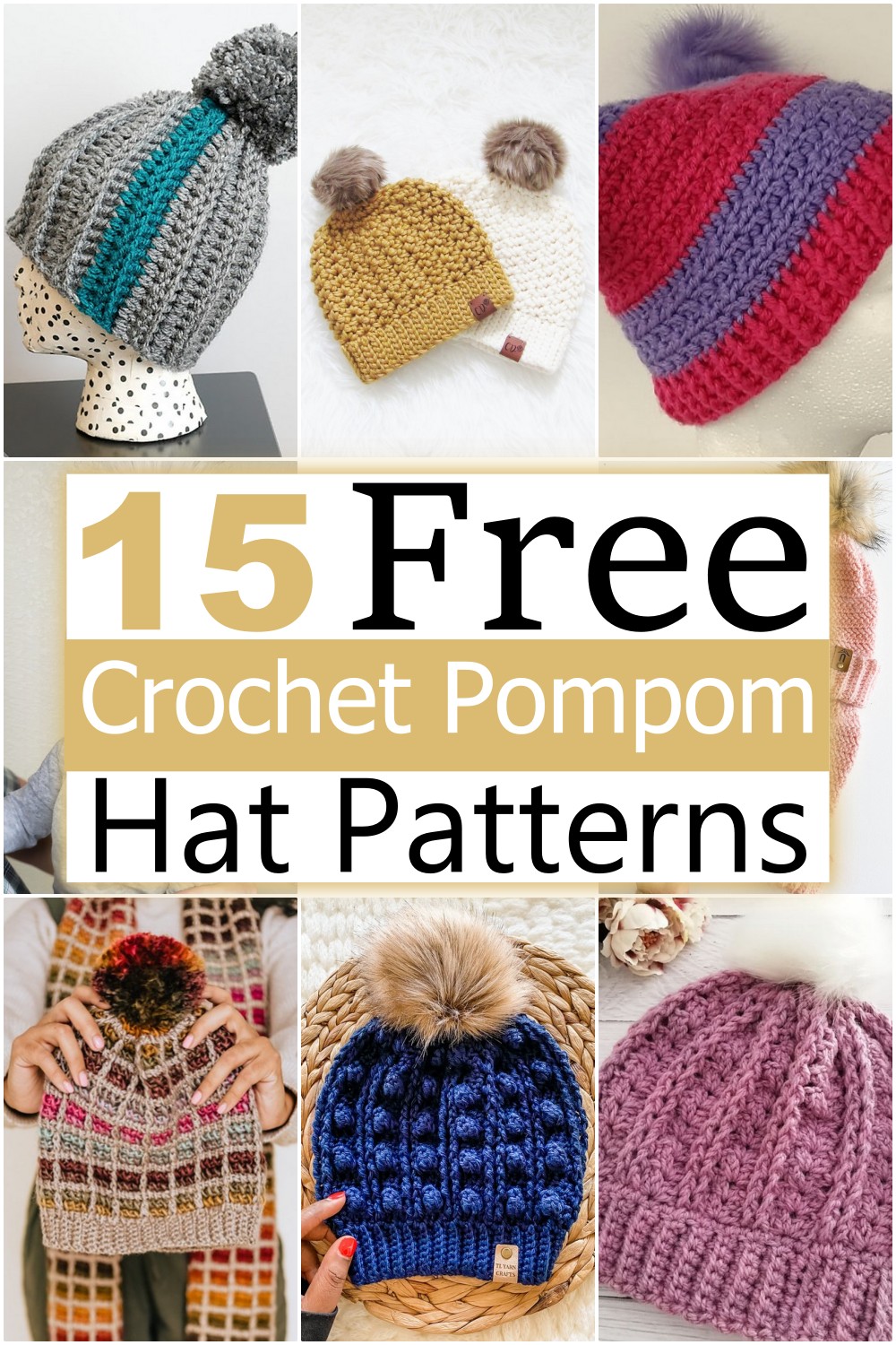 Crochet Pompom Hat Patterns