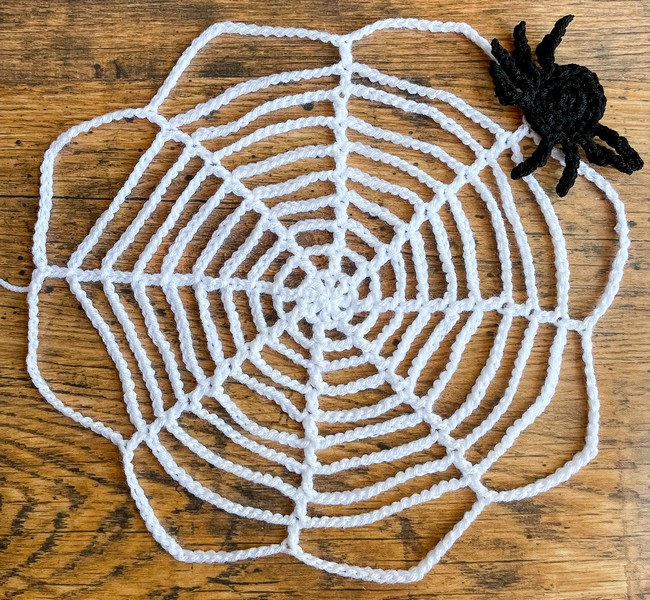 Crochet Spiderweb & Spider Applique