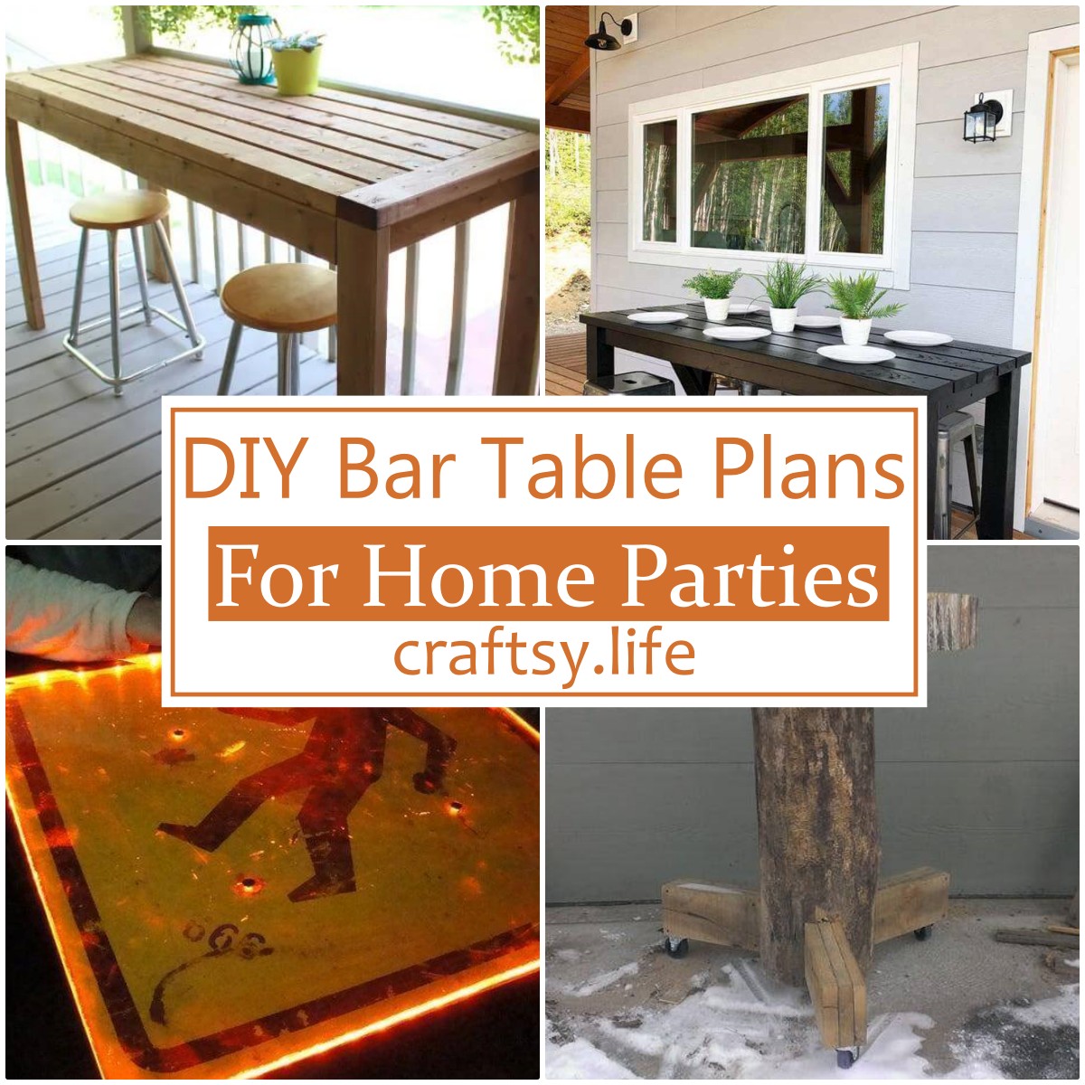 DIY Bar Table Plans For Home Parties