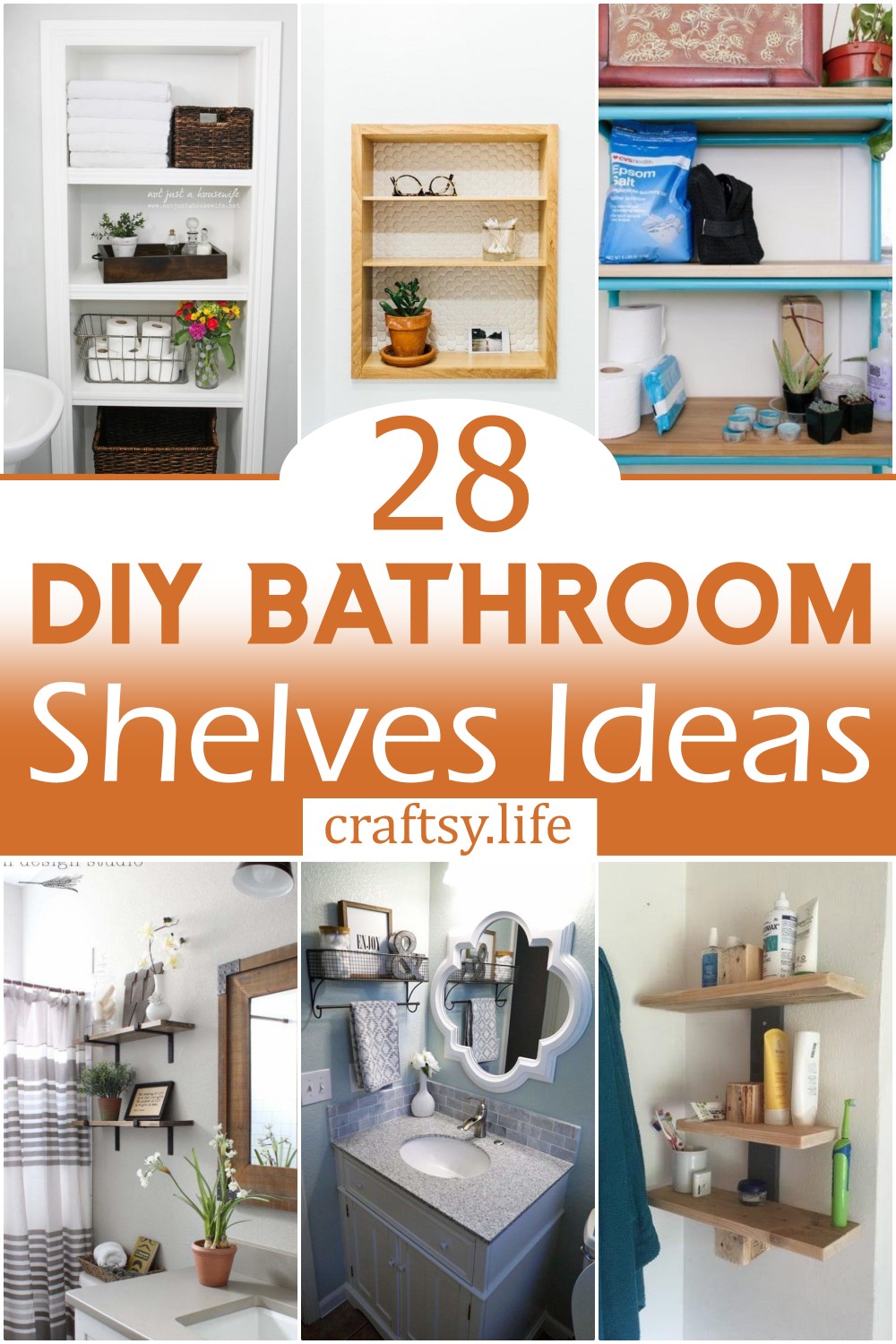 DIY Bathroom Shelves Ideas 1