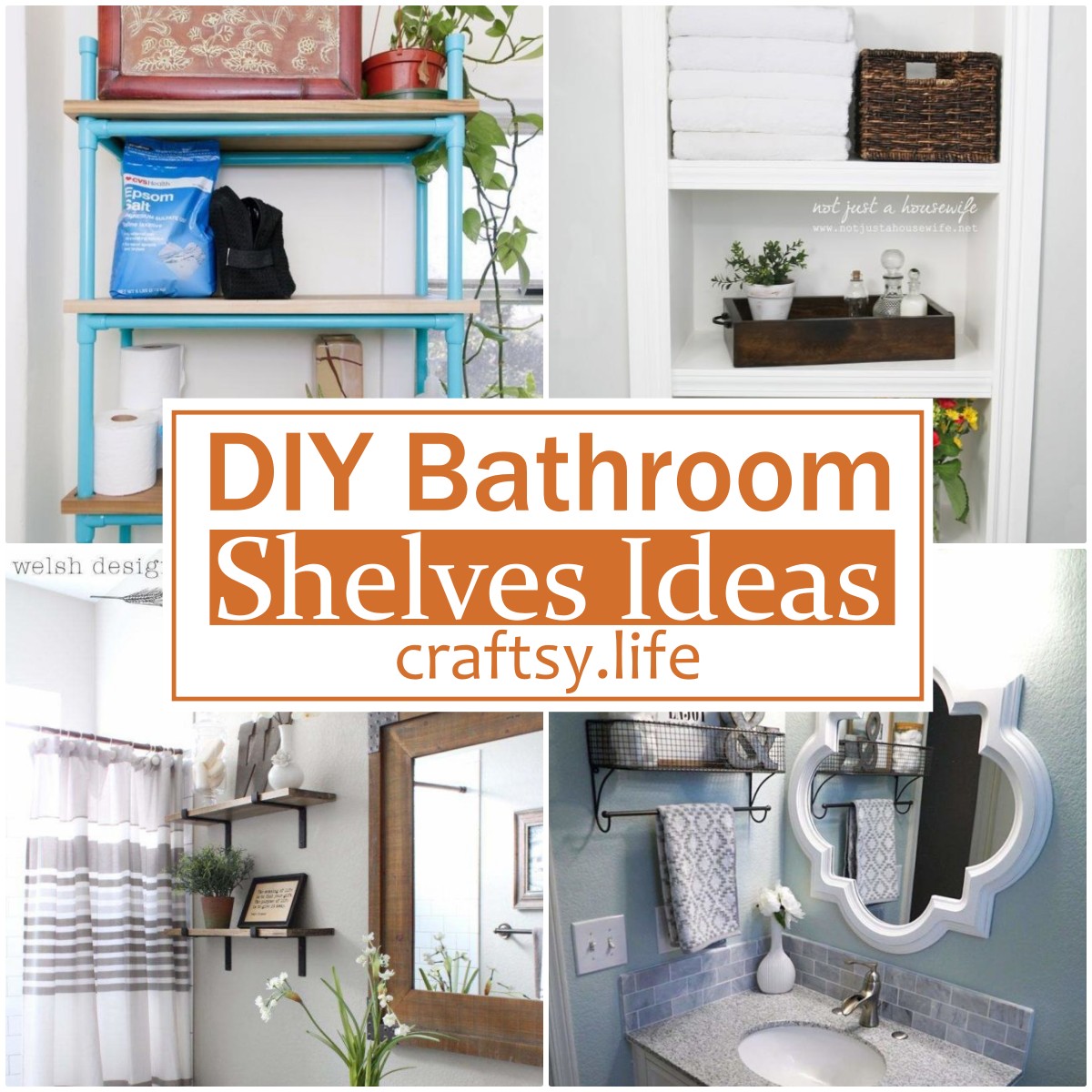 DIY Bathroom Shelves Ideas