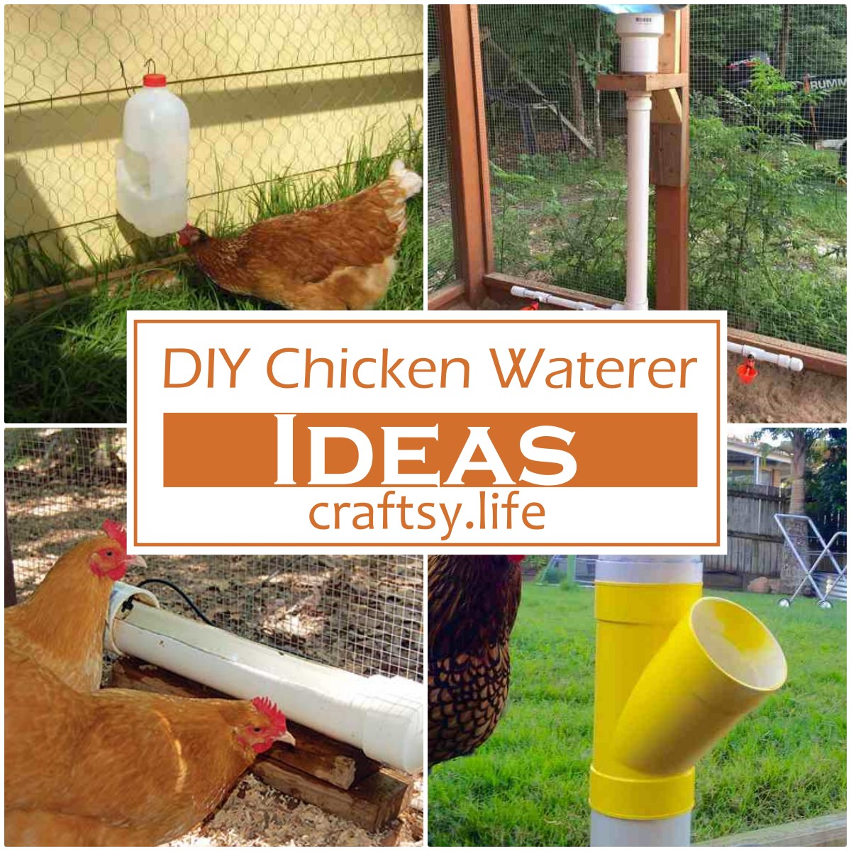 DIY Chicken Waterer Ideas