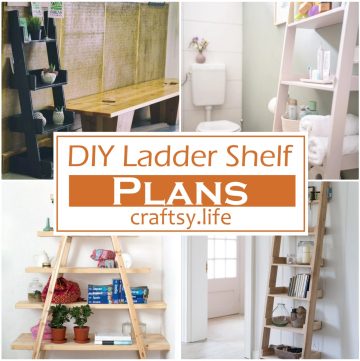 DIY Ladder Shelf Plans 1