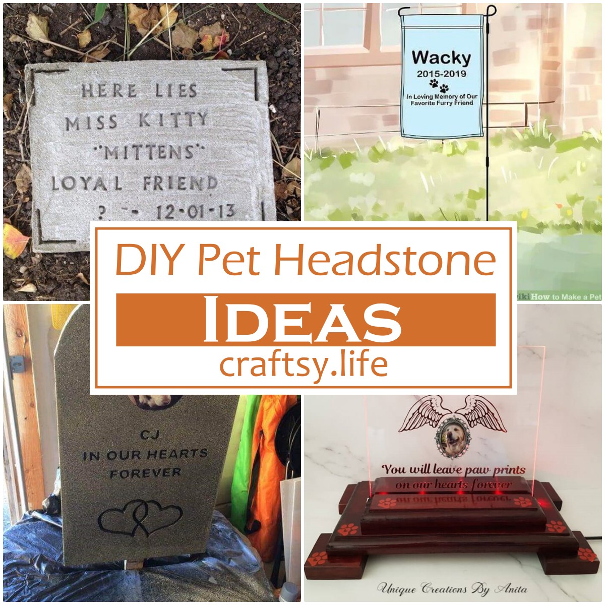 DIY Pet Headstone Ideas 1
