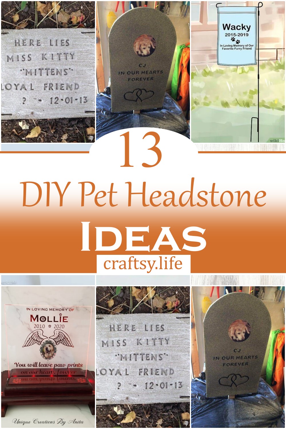 DIY Pet Headstone Ideas