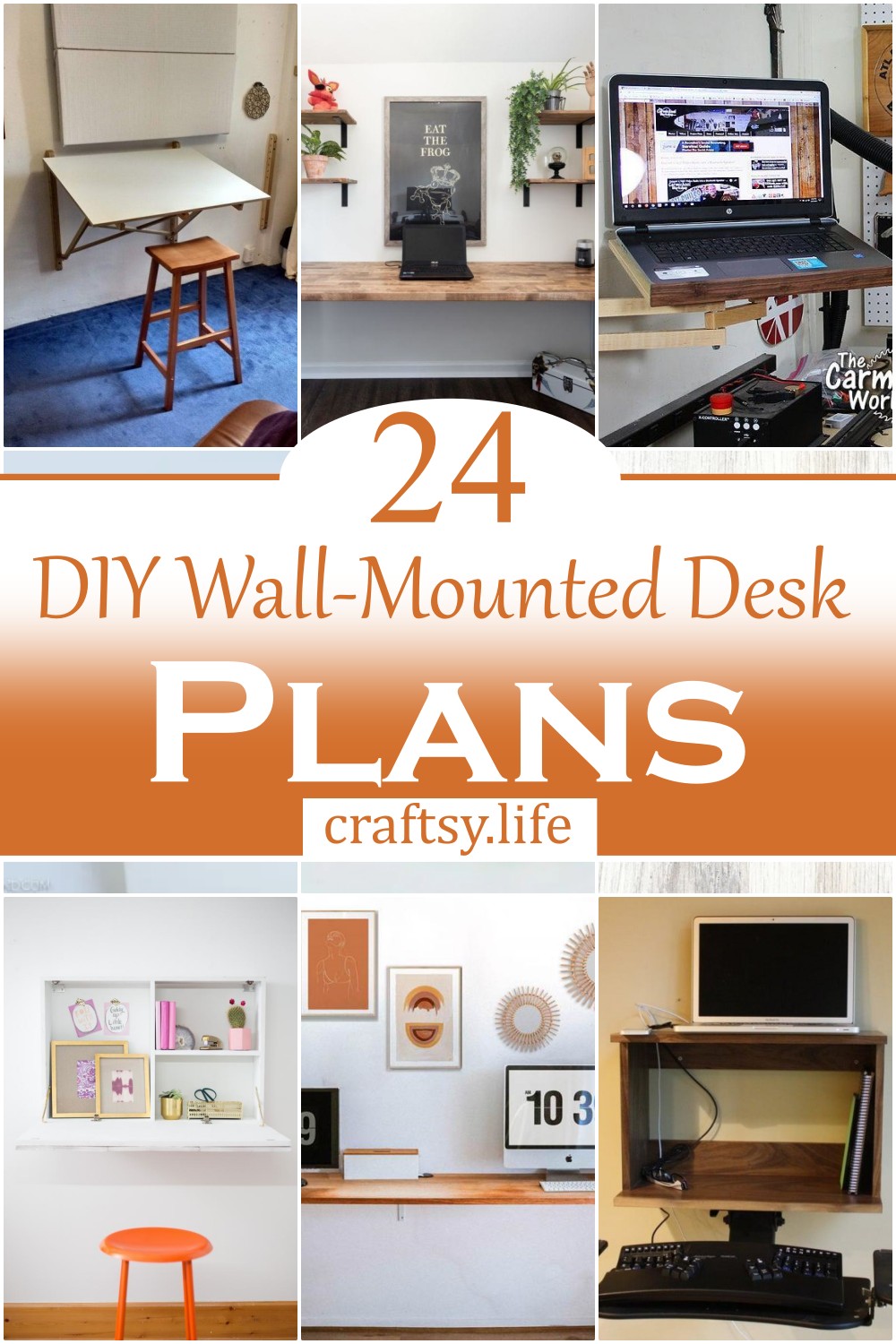 DIY Wall-Mounted Desk Plans