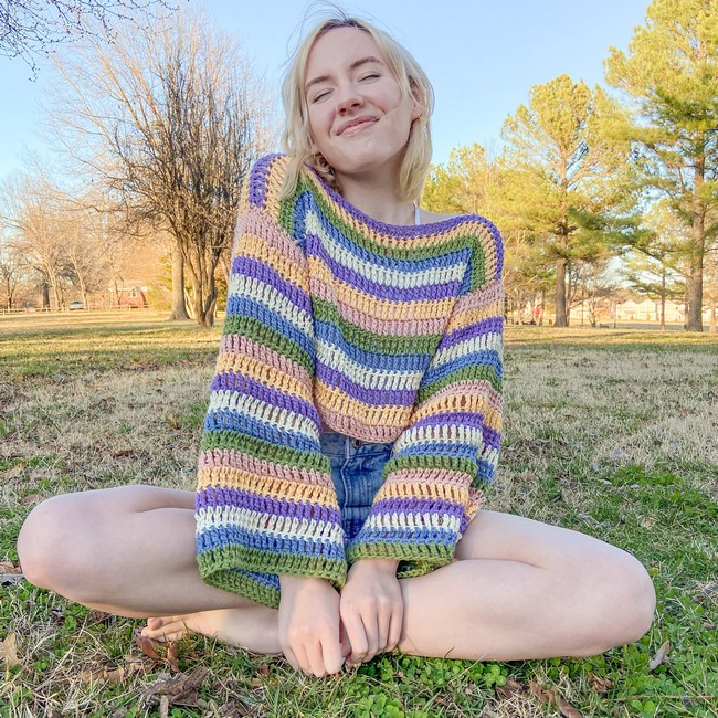 Easy Crochet Scrap Pullover