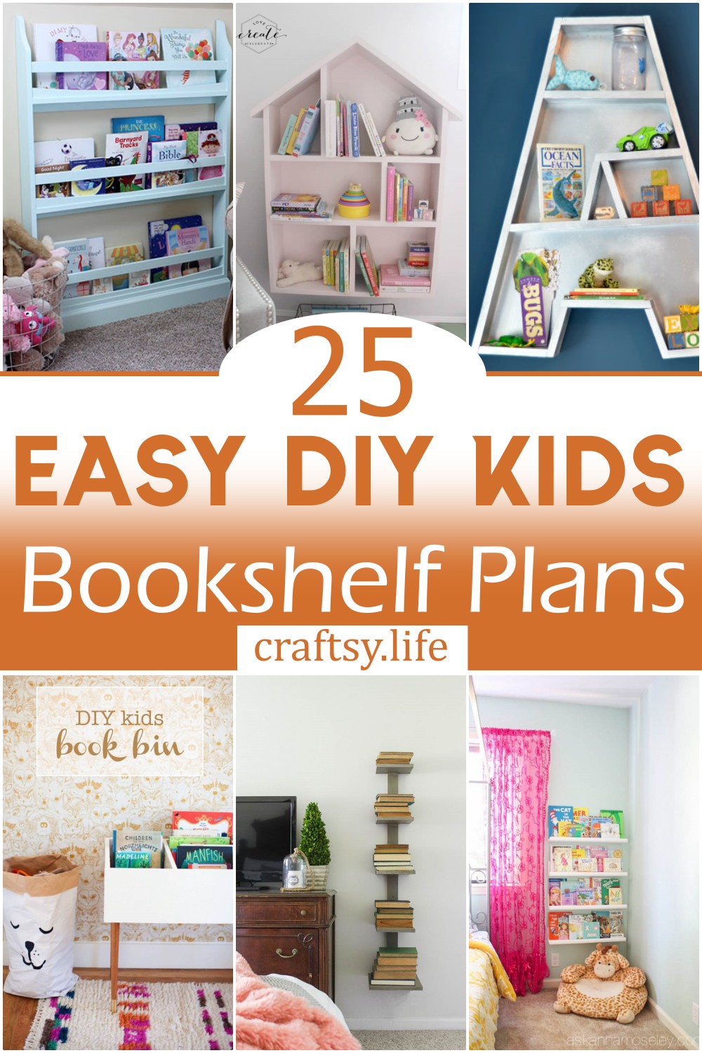 Easy DIY Kids Bookshelf Plans 1
