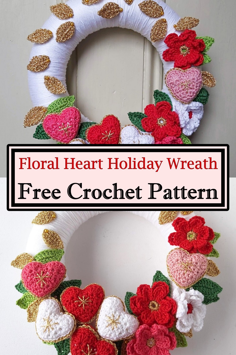 Floral Heart Holiday Wreath