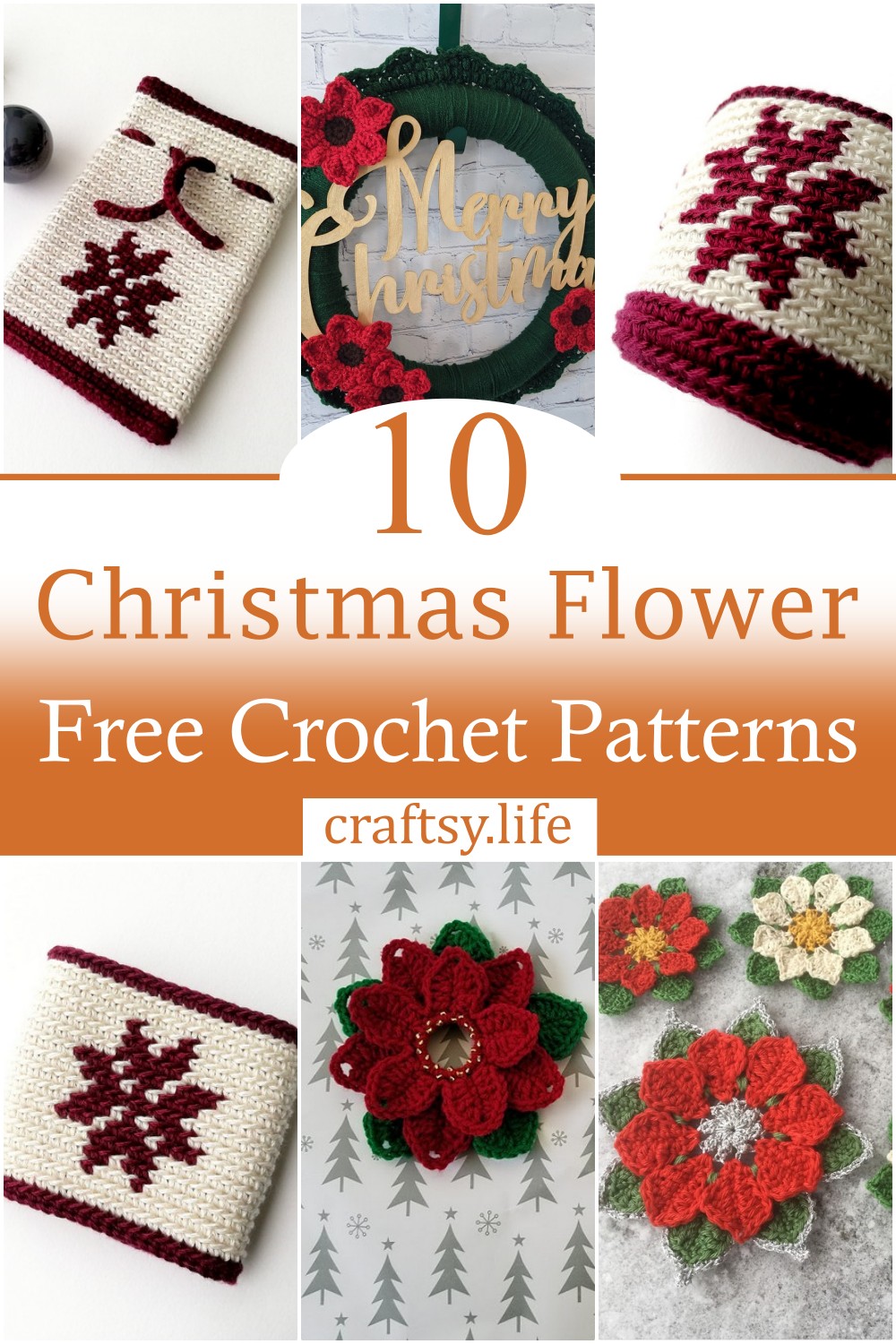 Free Crochet Christmas Flower Patterns 1