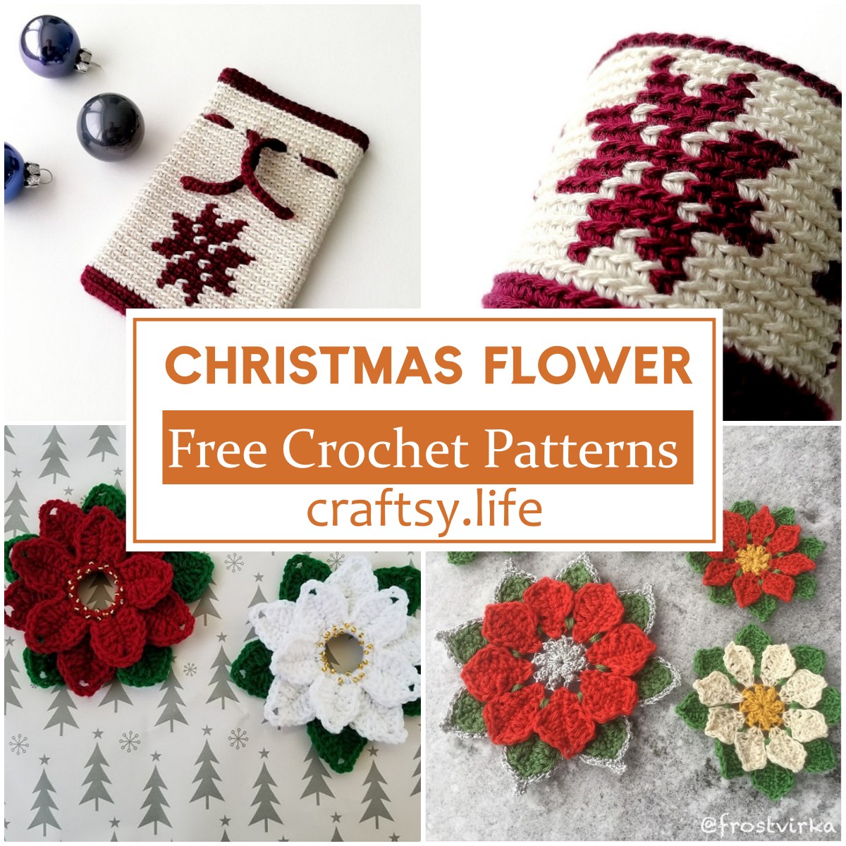 Free Crochet Christmas Flower Patterns