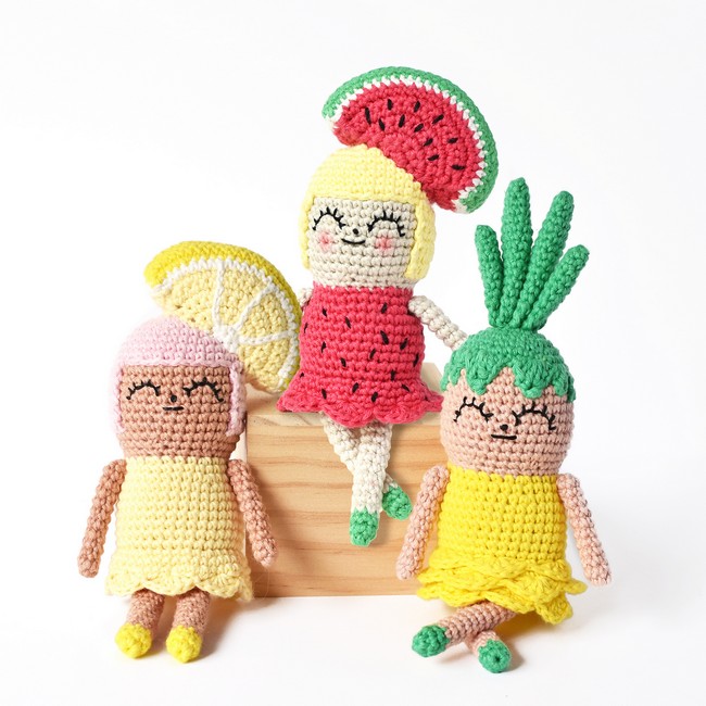 Fruit Girls Amigurumi Dolls