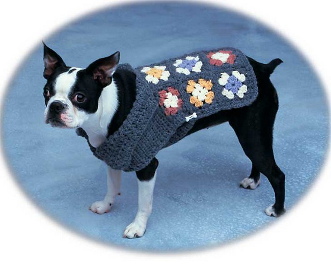 Granny Square Dog Coat