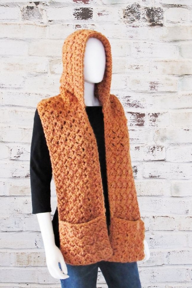 Hope Hooded Scarf with Pockets