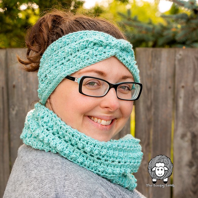 Picot Me Up Ear Warmer & Cowl Set