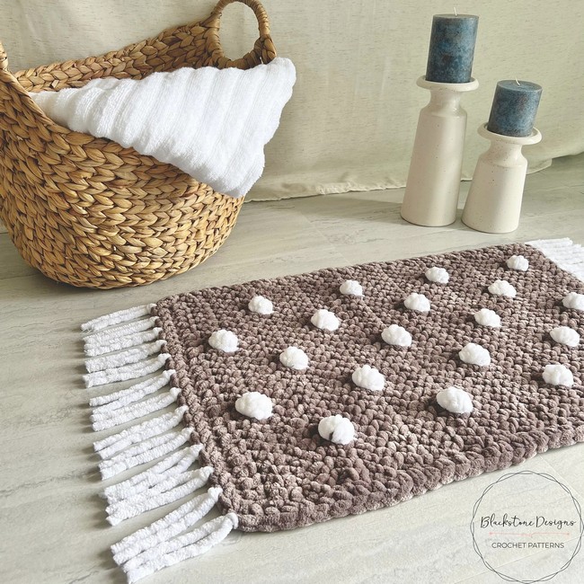 Plush Poms Bath Mat