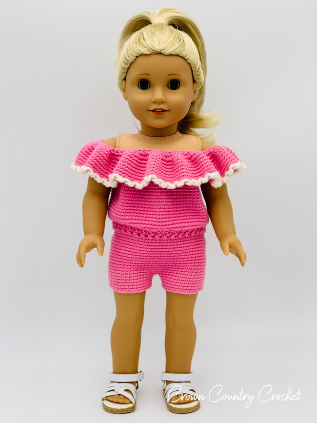 Ruffled Romper for 18" Dolls