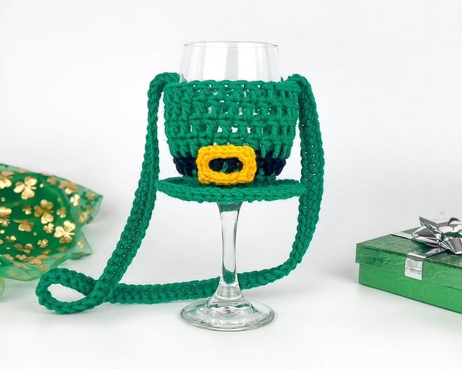 St Patricks Day Wine Glass Lanyard