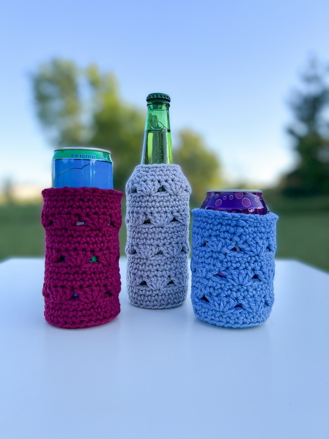 Sweet Stripes Can and Bottle Cozy