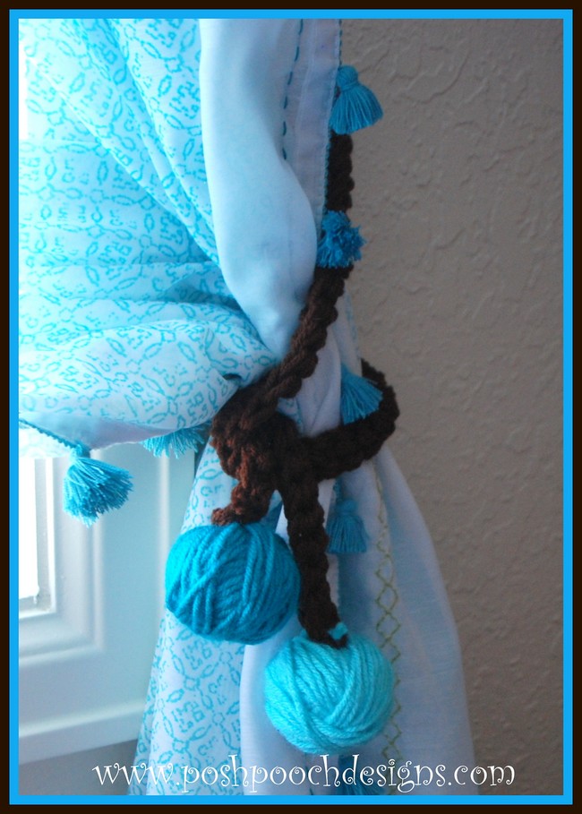 Yarn Ball Tie Backs