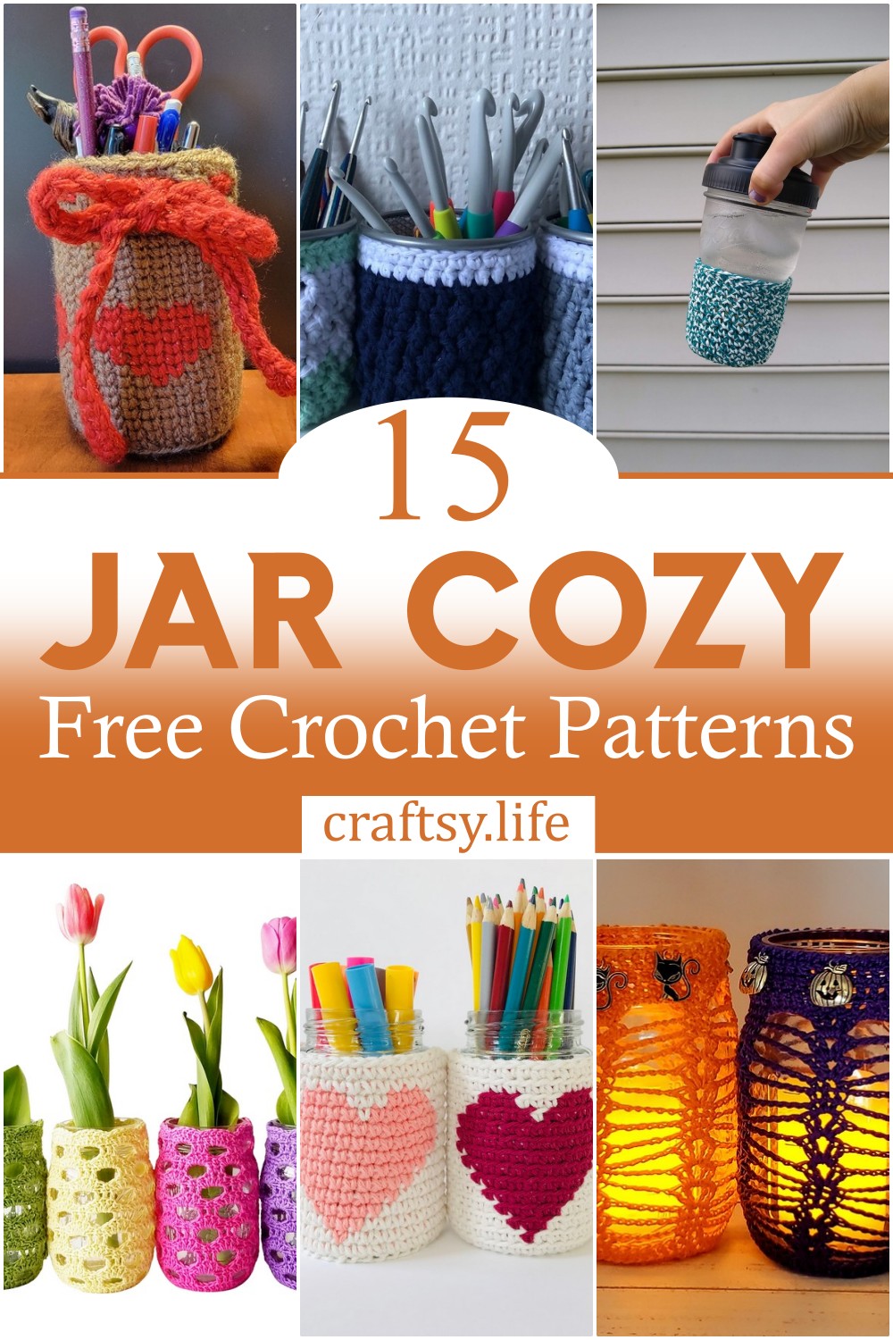 Crochet Jar Cozy Free Patterns 1