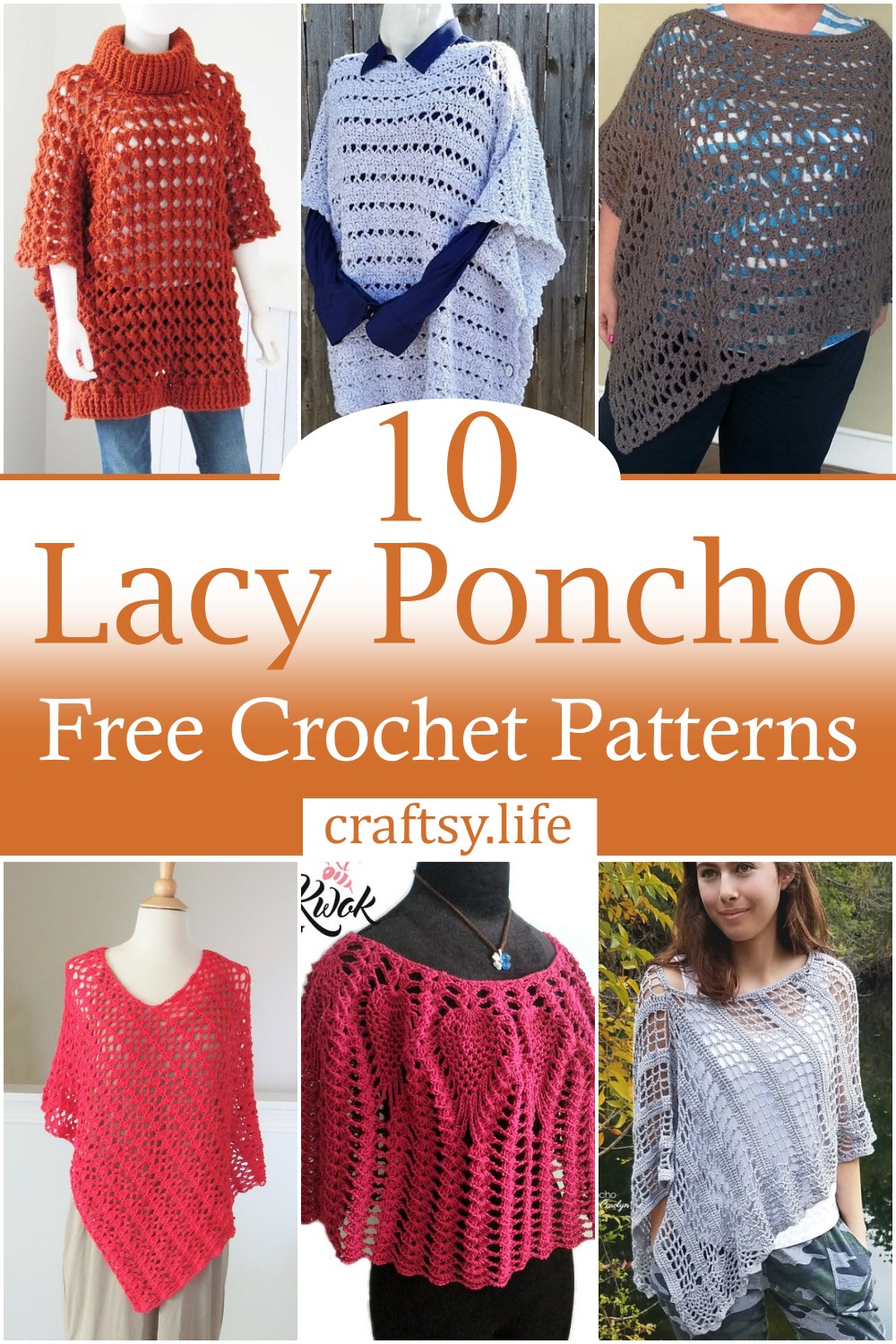 Crochet Lacy Poncho Patterns 1