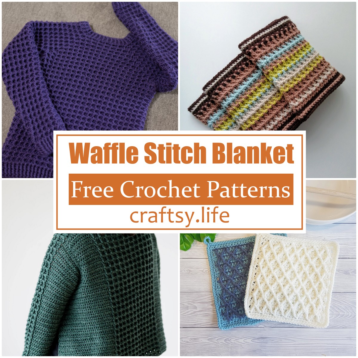 Crochet Waffle Stitch Blanket Free Patterns