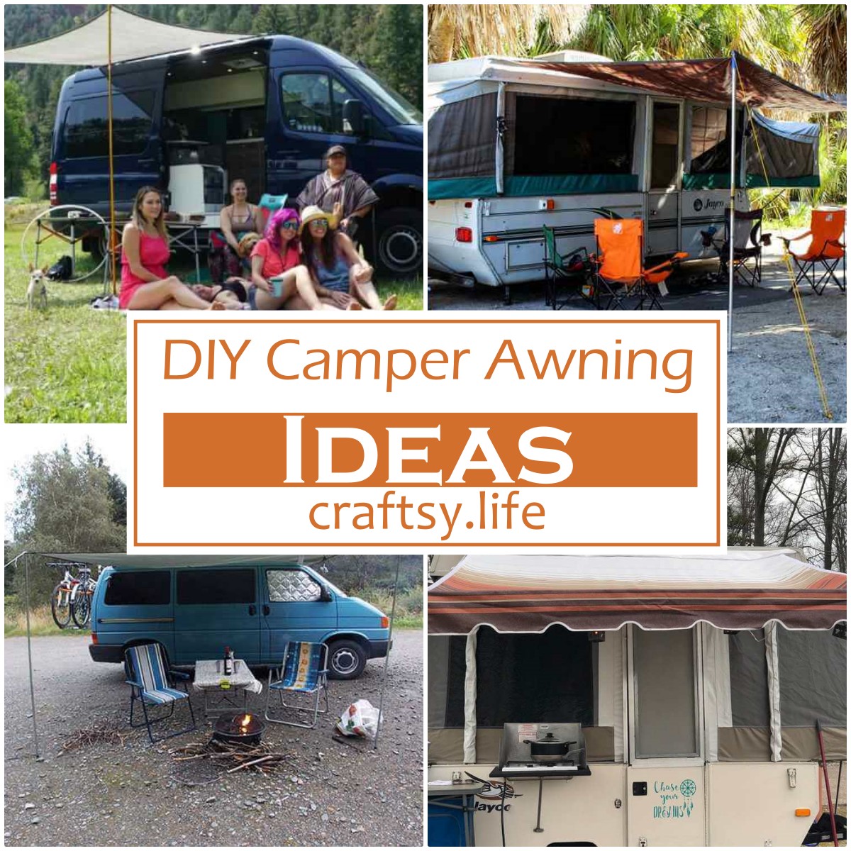 DIY Camper Awning Ideas 1