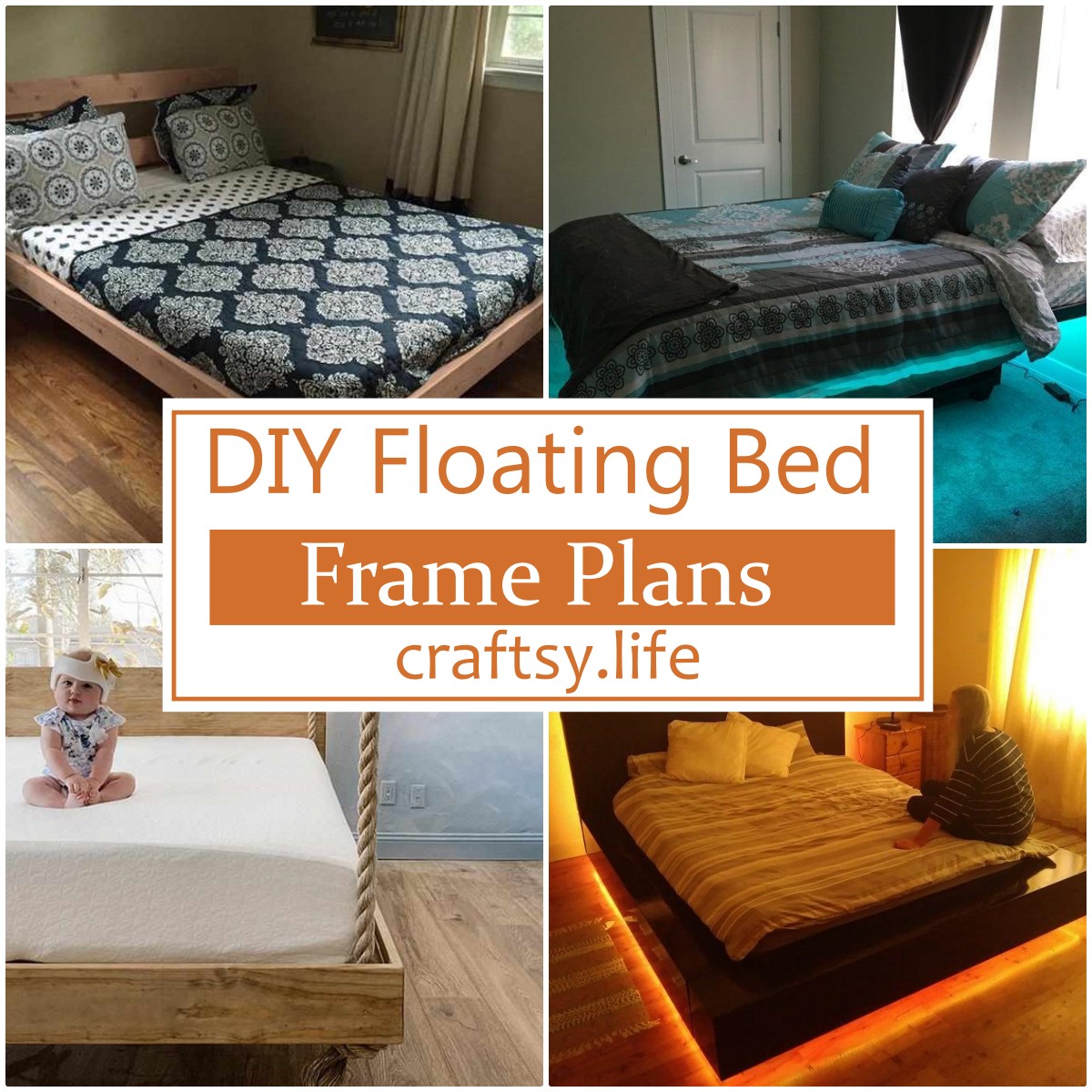 DIY Floating Bed Frame Plans