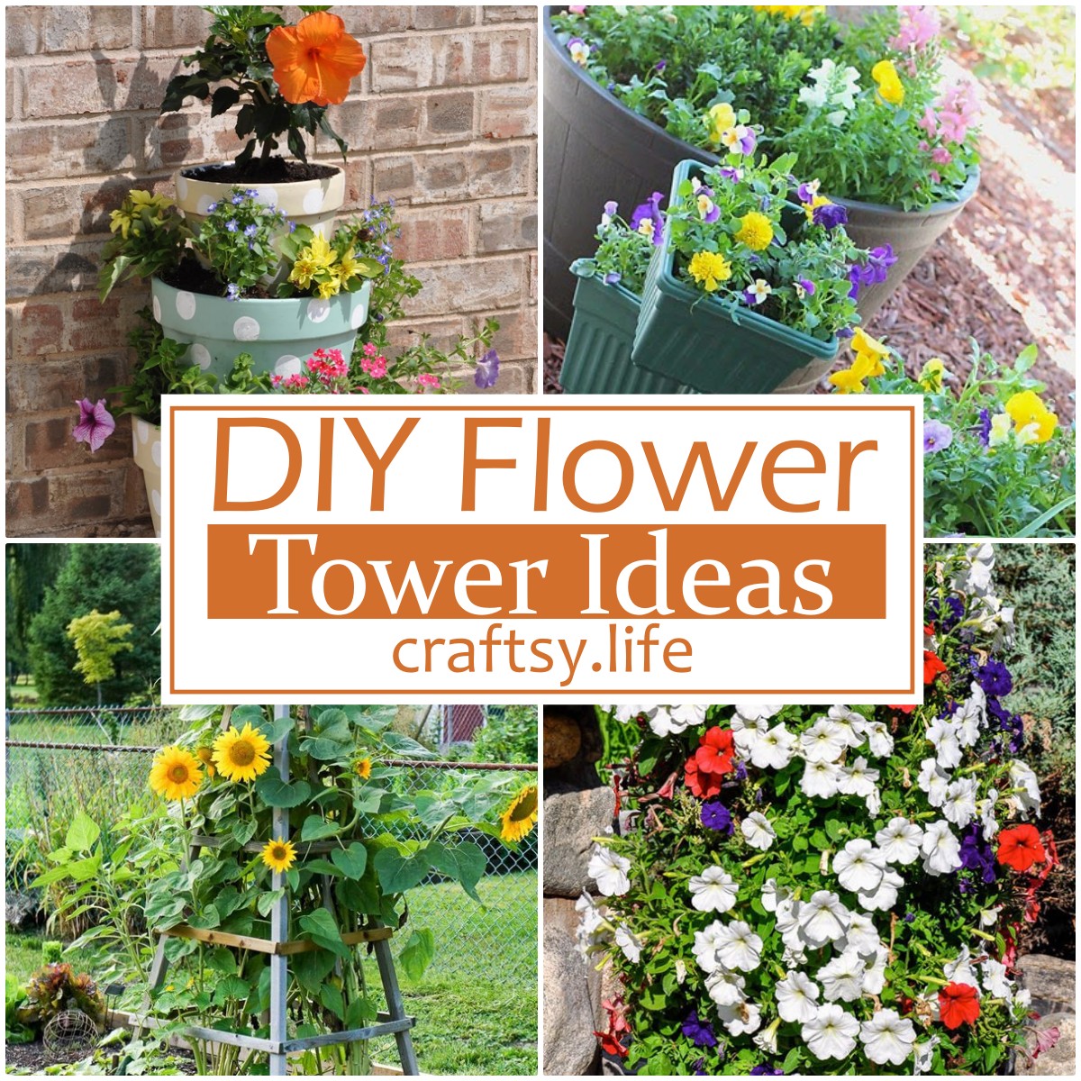 DIY Flower Tower Ideas