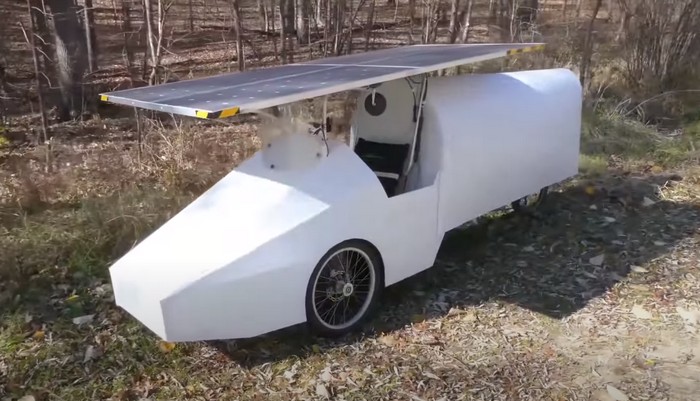 DIY Solar-powered Camper Van Built On A Recumbent Trike