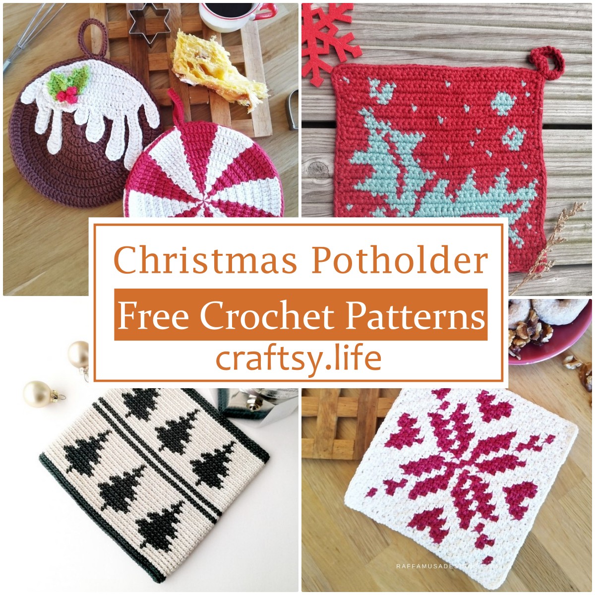 Easy Christmas Potholder Crochet Patterns