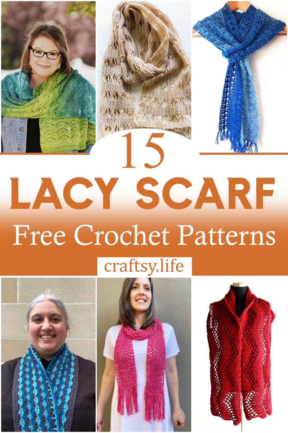 Easy Lacy Crochet Scarf Patterns 1