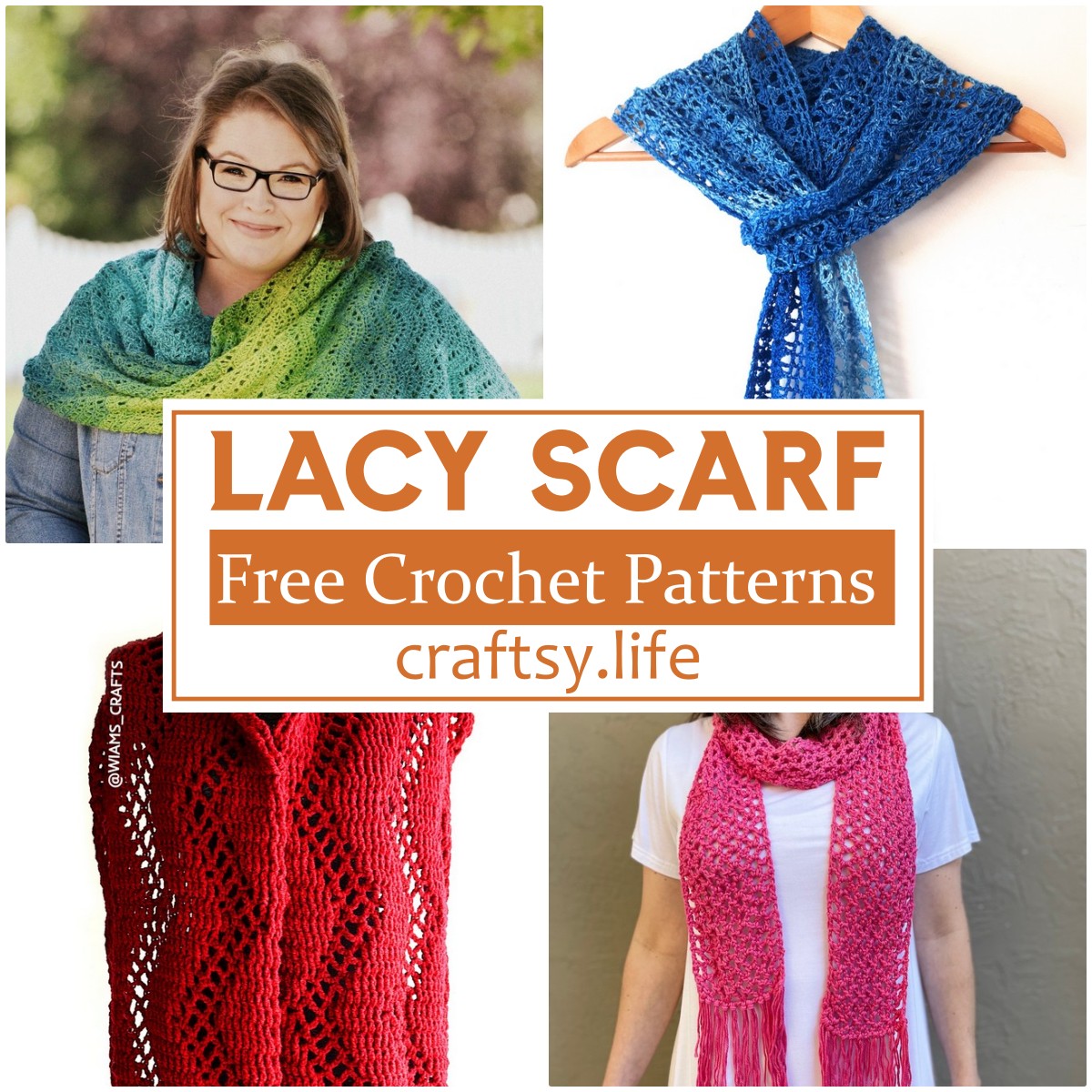 Easy Lacy Crochet Scarf Patterns