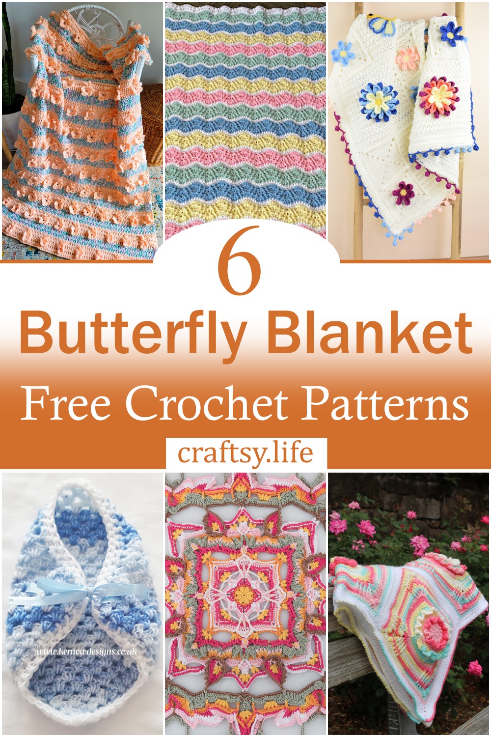 Free Crochet Butterfly Blanket Patterns 1