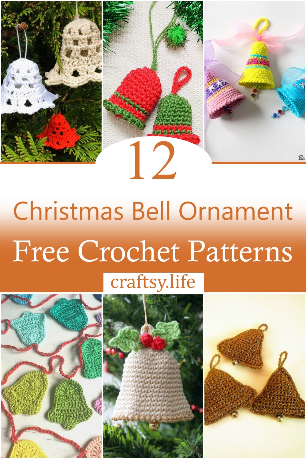 Free Crochet Christmas Bell Ornament Patterns 1