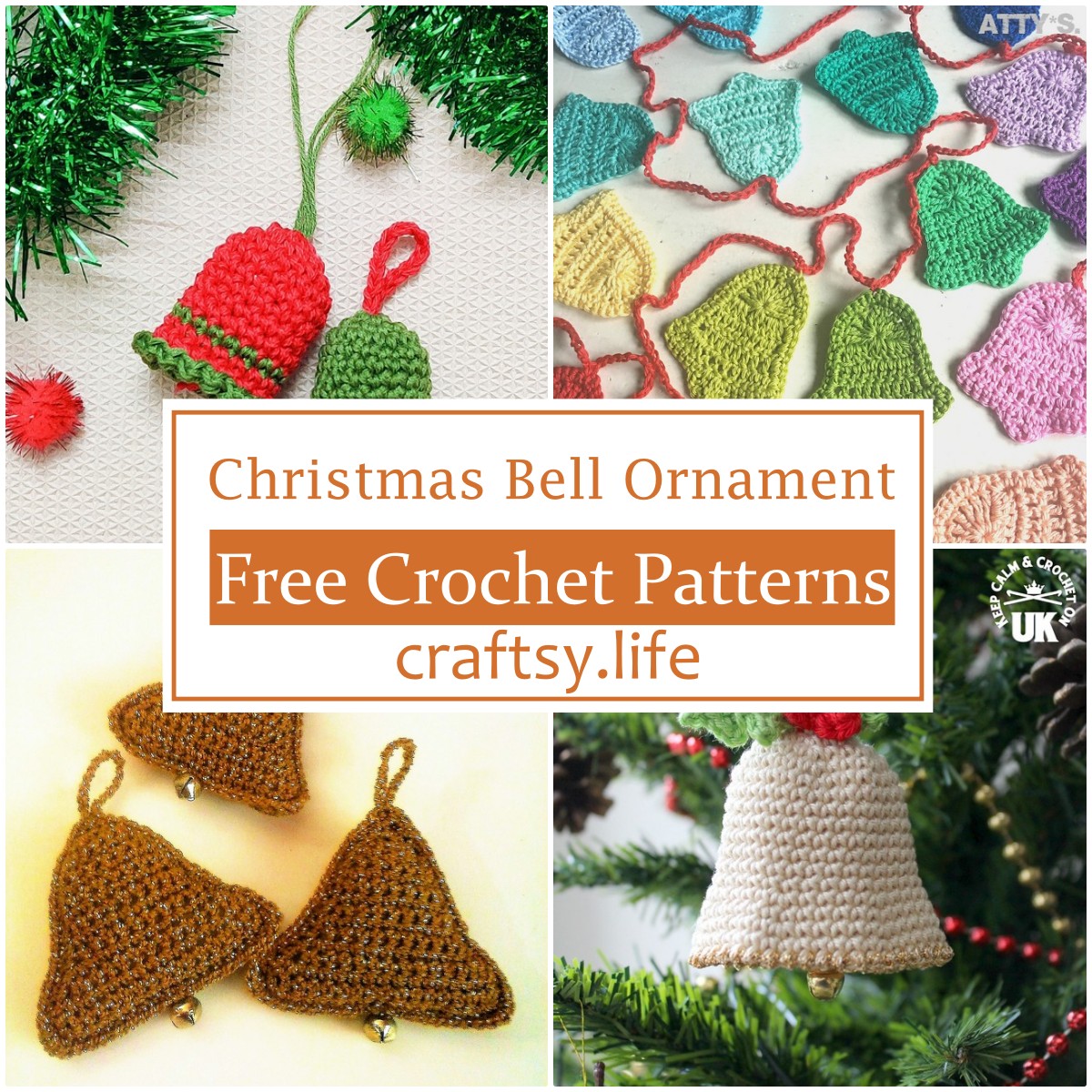 Free Crochet Christmas Bell Ornament Patterns