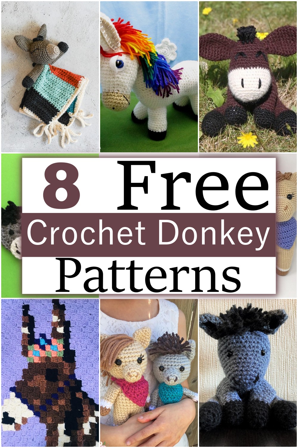  Free Crochet Donkey Patterns