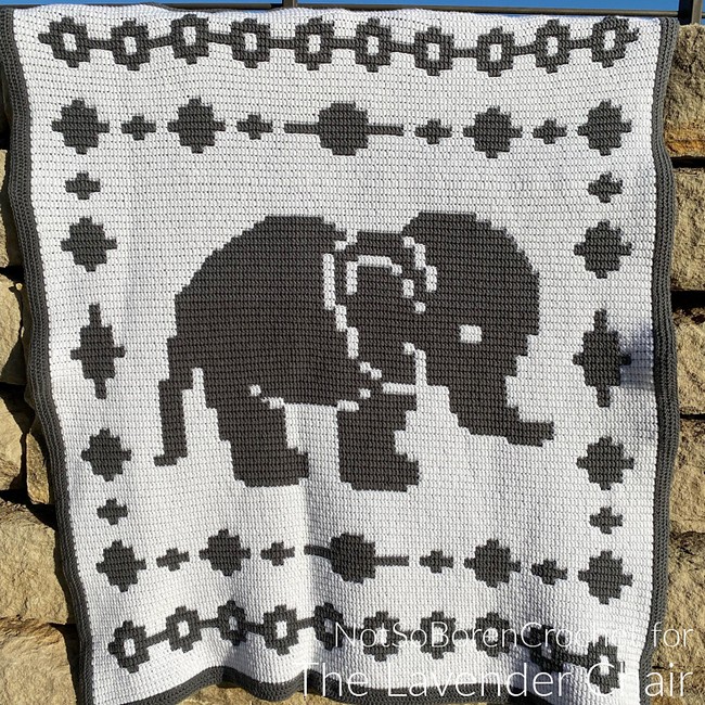 Mosaic Elephant Blanket