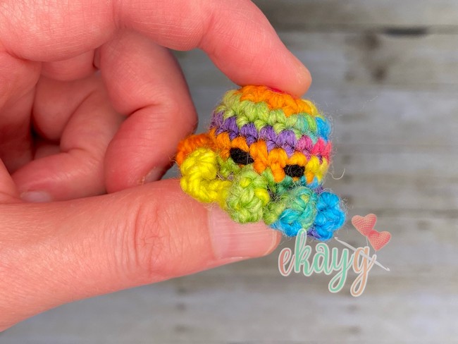 Tiny Scrap Yarn Octopus