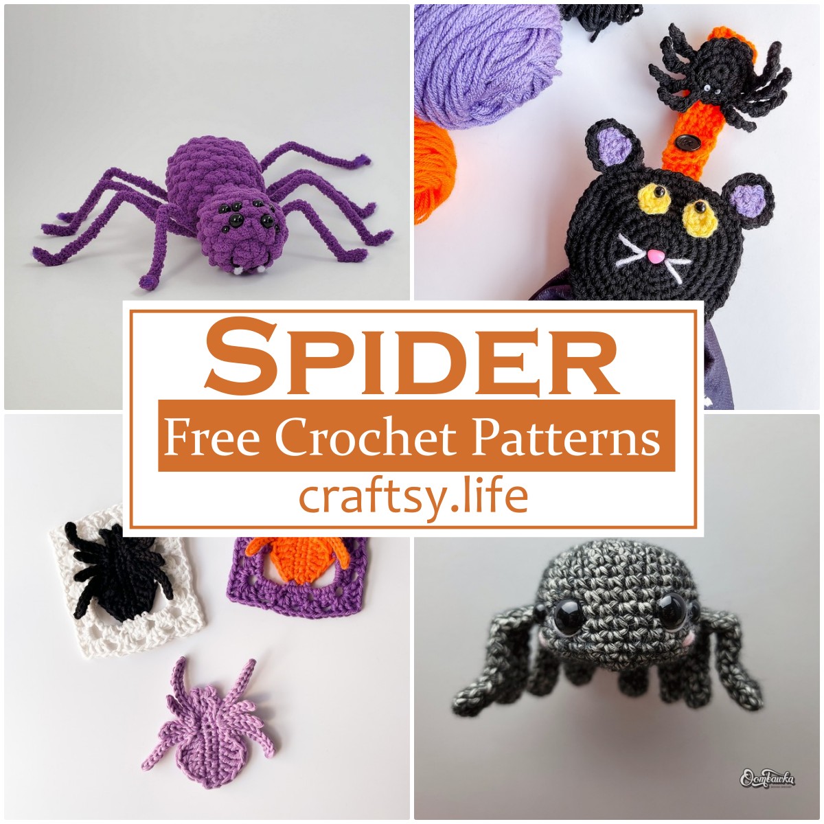 18 Free Crochet Spider Patterns Halloween Decorations Craftsy